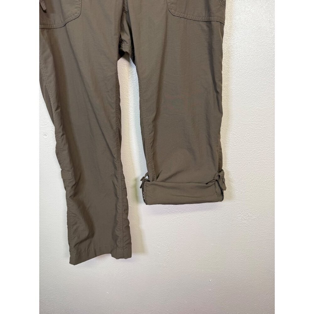 The North Face Womens Nylon Roll-Up Pants 10 Khaki Drawstring Waist Outdoor - Picture 2 of 15